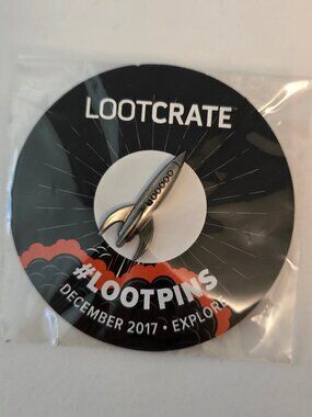 Loot Crate Silver Retro Rocket Ship December 2017 "Explore" Loot Pins
